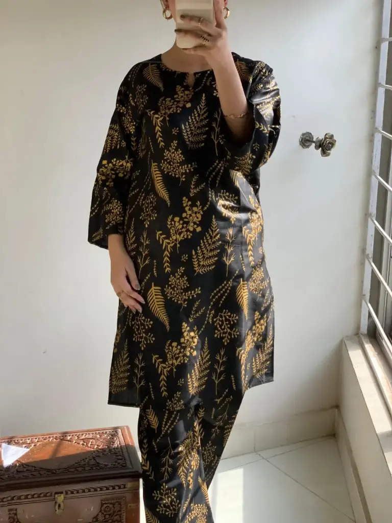 2pc Women's Floral Linen suit